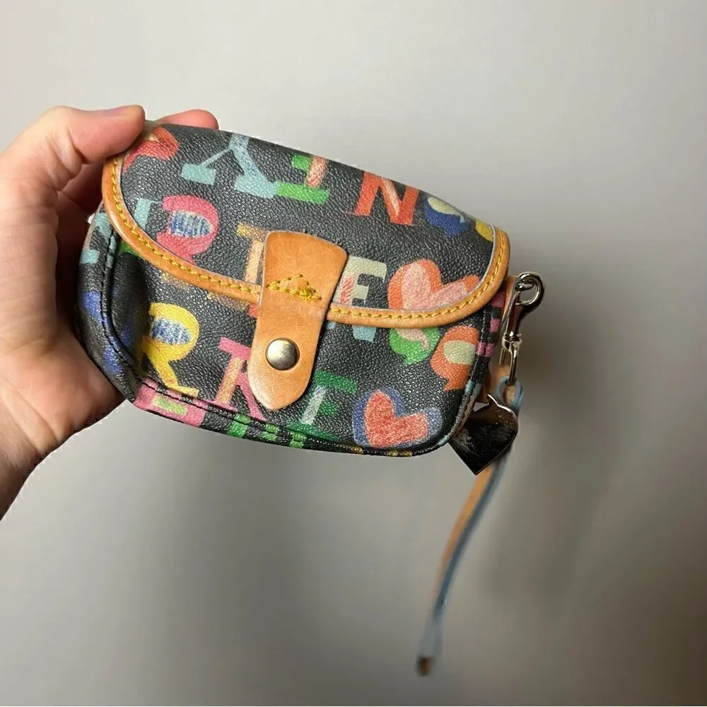 Dooney & Bourke vintage multicolored monogram wristlet wallet